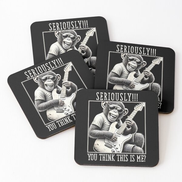Item preview, Cheeky Monkey Guitarist - You Think This Is Me? designed and sold by Boggy62.