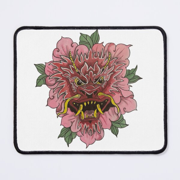 Item preview, Japanese Dragon Flower Tattoo – Watercolor Floral Art designed and sold by Paisley Dylan.