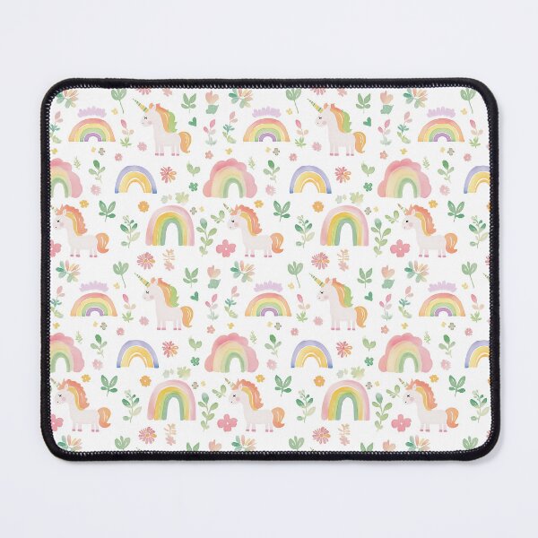 Item preview, cute watercolour rainbow unicorns designed and sold by PoppyLaneStudio.