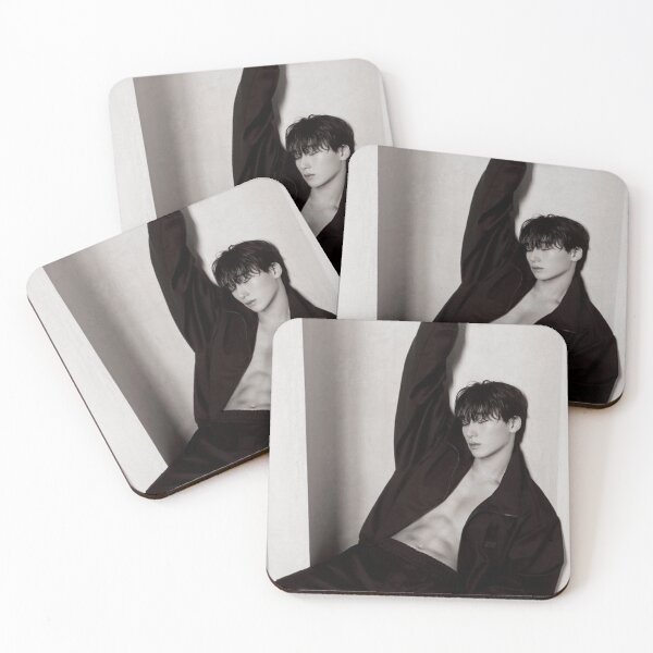 Item preview, hot choi san ATEEZ daddy black and white kpop atiny boyfriend material abs ethereal designed and sold by Kpop-Noona.