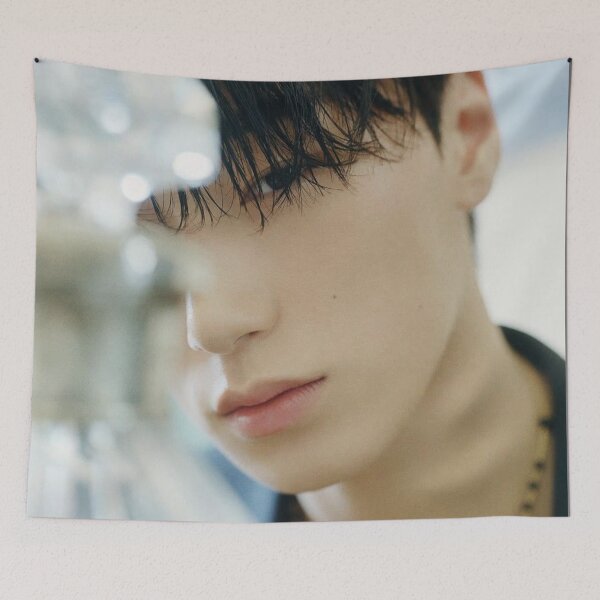 Item preview, hot choi san ATEEZ daddy black and white kpop atiny boyfriend material abs ethereal designed and sold by Kpop-Noona.