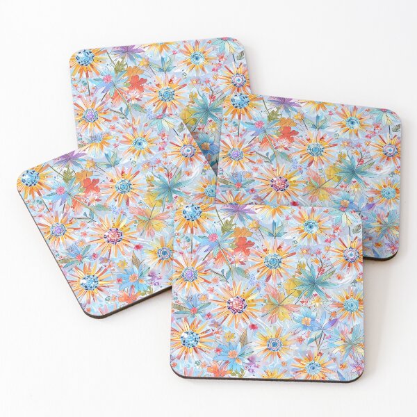 Item preview, A pattern of symmetrical crystal flowers designed and sold by CoolPixels.