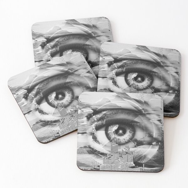 Item preview, The All-Seeing Eye of the Digital Age Black and White designed and sold by We-Open-Minds.