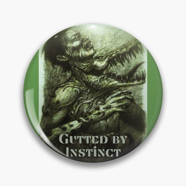 Item preview, Gutted by Instinct – Savage Green Surrealism Creature Art designed and sold by Anomaly Effect.