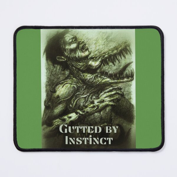 Item preview, Gutted by Instinct – Savage Green Surrealism Creature Art designed and sold by Anomaly Effect.