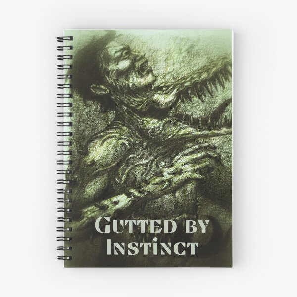 Item preview, Gutted by Instinct – Savage Green Surrealism Creature Art designed and sold by Anomaly Effect.