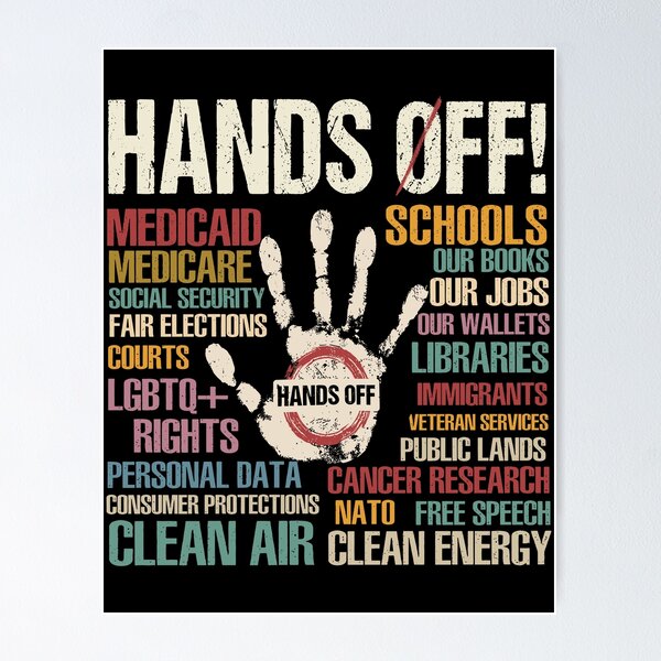 Item preview, Hands Off Protest Retro designed and sold by Hajuji.