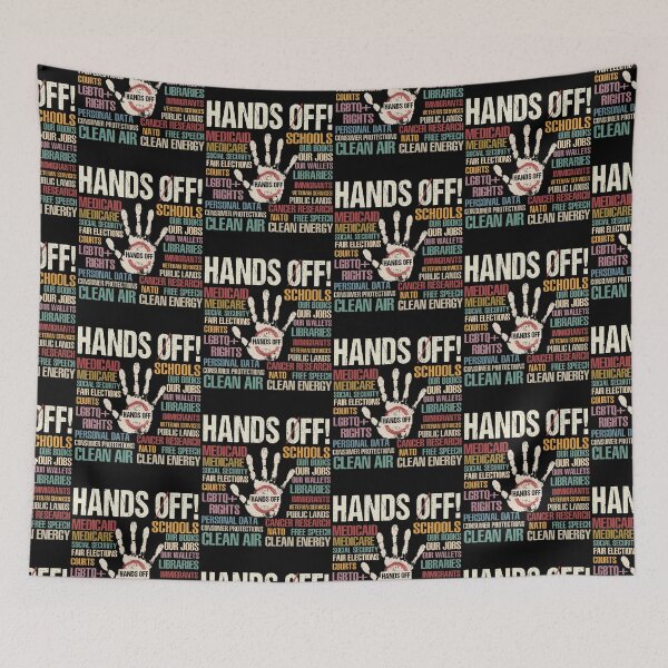 Item preview, Hands Off Protest Retro designed and sold by Hajuji.