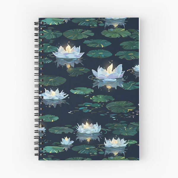 Item preview, Peaceful moonlit pond, lily pads, floating candles designed and sold by CoolPixels.