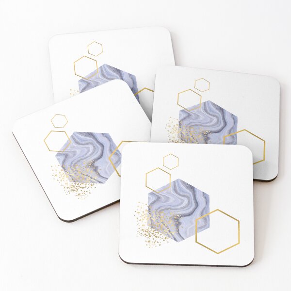 Item preview, Abstract blue marble honeycomb design designed and sold by CreativeStrand.