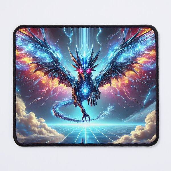 Item preview, Cybernetic Dragon – Glowing Neon Flight in Futuristic World designed and sold by FusionCipher.