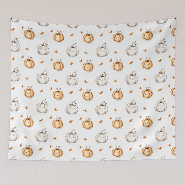 Item preview, cute happy pumpkins designed and sold by PoppyLaneStudio.