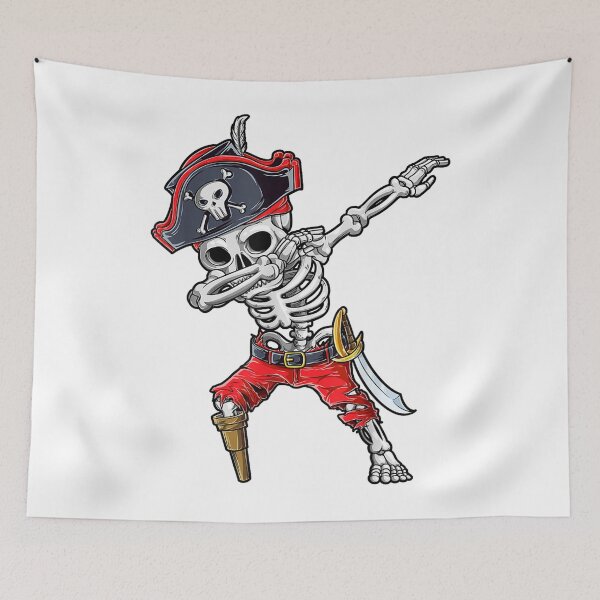 Item preview, Jolly Roger Dabbing Skeletons Funny Cowboy Halloween For kids boys men designed and sold by AndreasVelas.