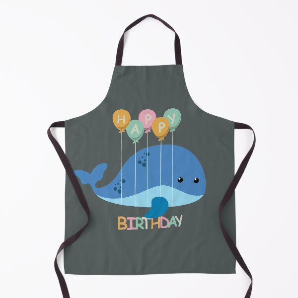 Item preview, Happy Birthday Illustration with Whale at Balloons designed and sold by AlginaPugachova.
