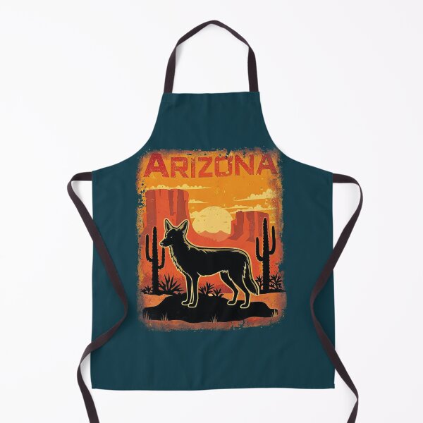 Item preview, Desert Coyote at Sunset – Arizona Vintage Poster designed and sold by PastEcho.