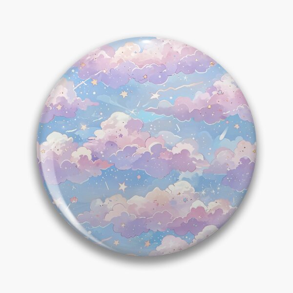 Item preview, Dreamy skyscape, pastel clouds, scattered stars designed and sold by CoolPixels.