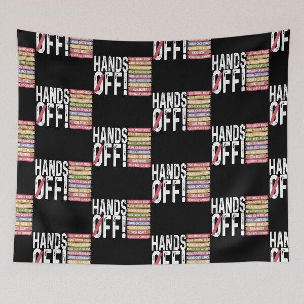 Item preview, Hands Off Protest Retro 90s designed and sold by Hajuji.