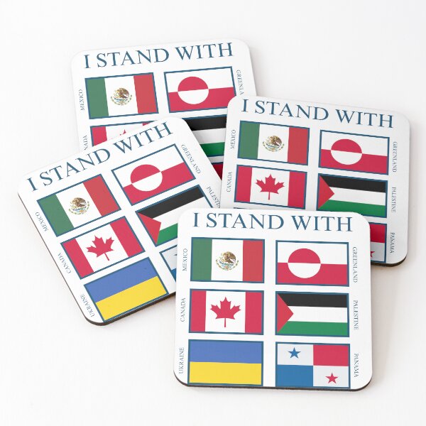 Item preview, I stand with Mexico, Greenland, Canada, Palestine, Ukraine, Panama Flag designed and sold by ElixirCraft.