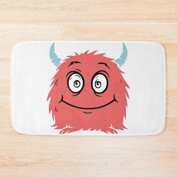 Item preview, Cute little red monster with blue horns designed and sold by AFernandesDSG.