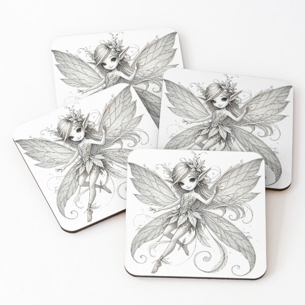 Item preview, Enchanting Silver Fairy with Intricate Wings designed and sold by DixieGirlStudio.