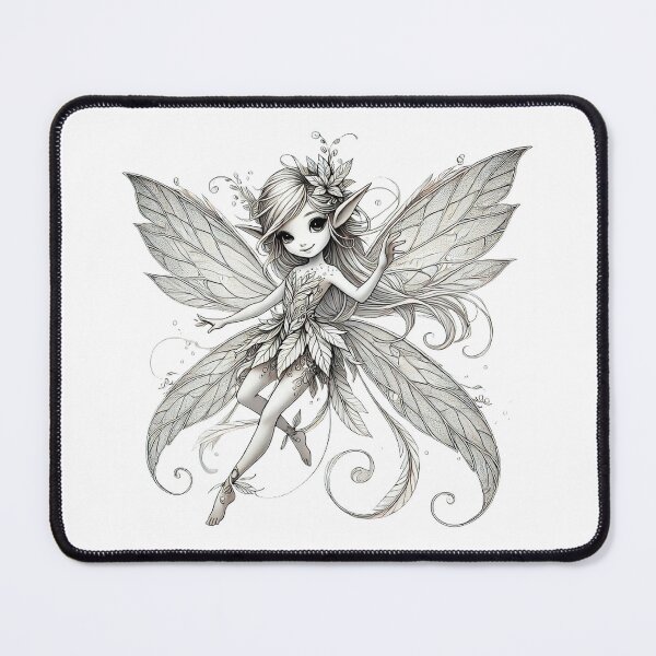 Item preview, Enchanting Silver Fairy with Intricate Wings designed and sold by DixieGirlStudio.