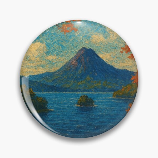 Item preview, Akan-Mashu National Park – Autumn Lake and Mountain View designed and sold by Places On Earth.