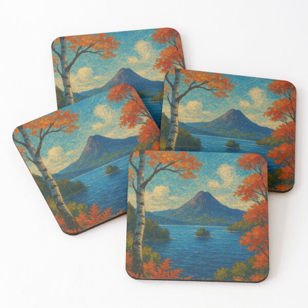 Item preview, Akan-Mashu National Park – Autumn Lake and Mountain View designed and sold by Places On Earth.