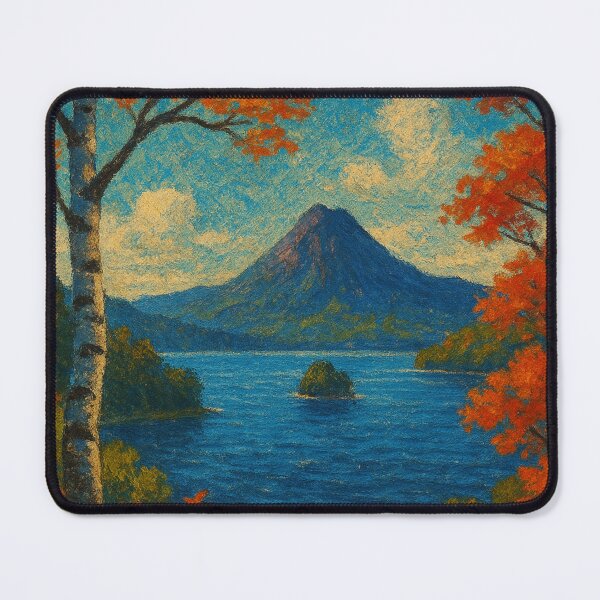 Item preview, Akan-Mashu National Park – Autumn Lake and Mountain View designed and sold by Places On Earth.