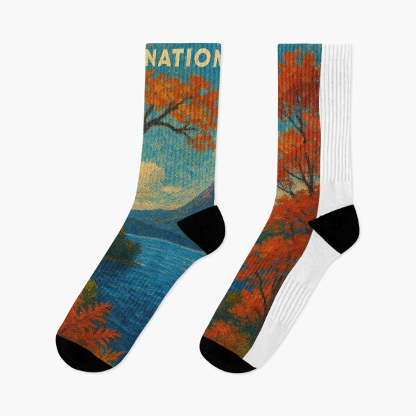 Item preview, Akan-Mashu National Park – Autumn Lake and Mountain View designed and sold by Places On Earth.