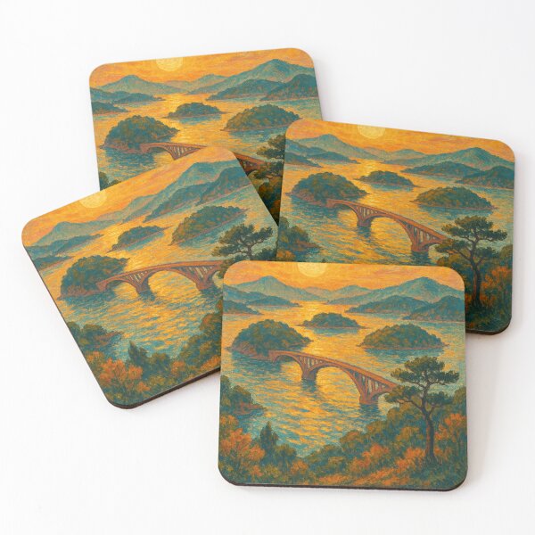 Item preview, Setonaikai National Park – Sunset Over Inland Sea designed and sold by Places On Earth.