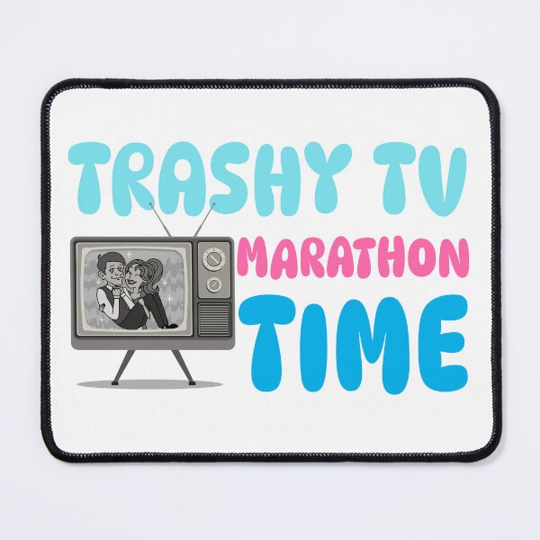 Item preview, Trashy TV Marathon Time - Funny Binge Watching Shirt designed and sold by crazydotdesigns.