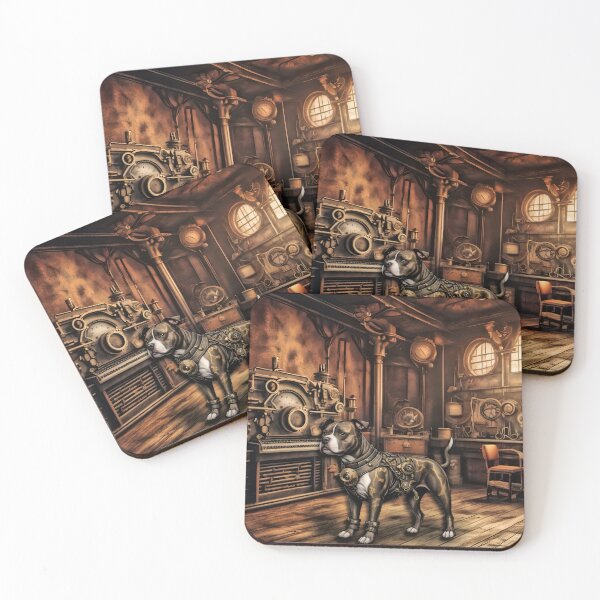 Item preview, Staffordshire Bull Terrier Steampunk designed and sold by NikkiBear67.