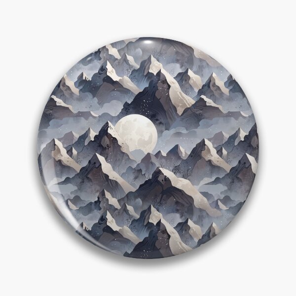 Item preview, Mountain Landscape with Moon Under a Nocturnal Sky designed and sold by CoolPixels.