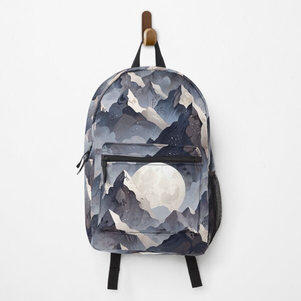 Item preview, Mountain Landscape with Moon Under a Nocturnal Sky designed and sold by CoolPixels.