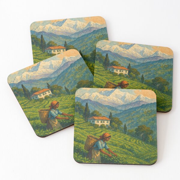 Item preview, Tea Harvest in Darjeeling – Happy Valley Estate View designed and sold by Places On Earth.