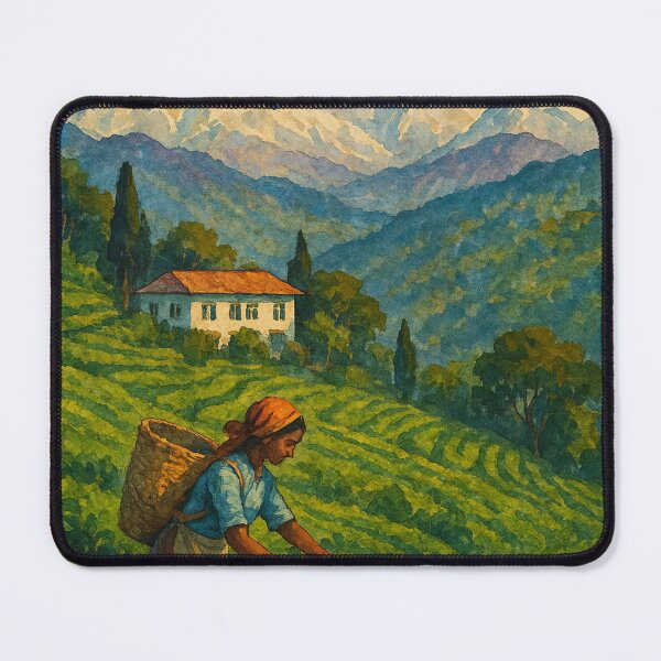 Item preview, Tea Harvest in Darjeeling – Happy Valley Estate View designed and sold by Places On Earth.