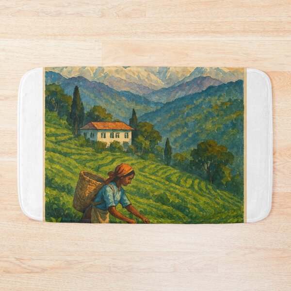 Item preview, Tea Harvest in Darjeeling – Happy Valley Estate View designed and sold by Places On Earth.