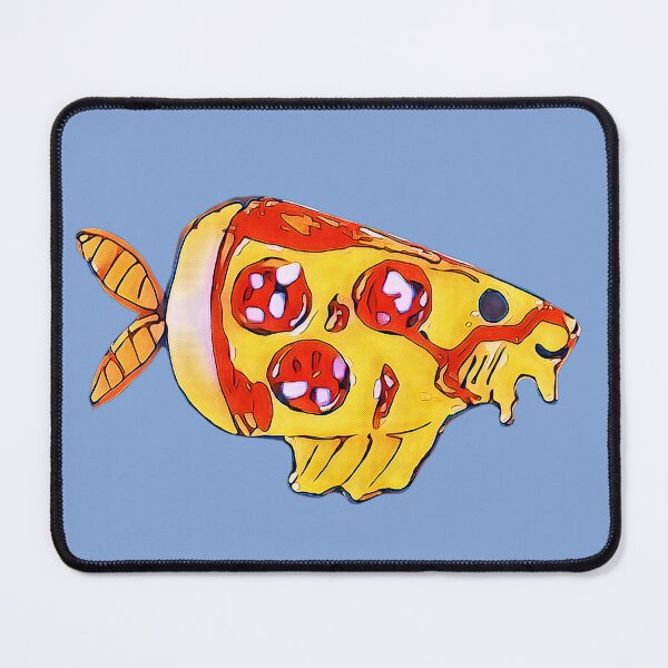 Item preview, Pizza fish with salami in cartoon style designed and sold by Vision Illustrated.