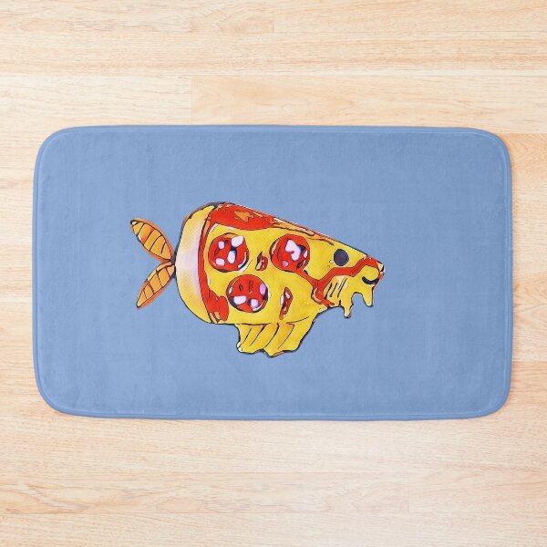 Item preview, Pizza fish with salami in cartoon style designed and sold by Vision Illustrated.