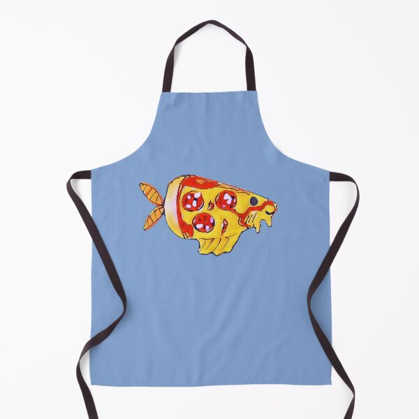 Item preview, Pizza fish with salami in cartoon style designed and sold by Vision Illustrated.