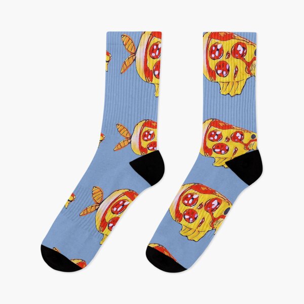 Item preview, Pizza fish with salami in cartoon style designed and sold by Vision Illustrated.