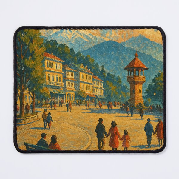 Item preview, Chowrasta – Darjeeling Town Square and Kanchenjunga designed and sold by Places On Earth.