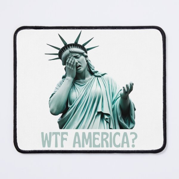 Item preview, Political Statue of Liberty Cry Anti-Trump WTF America designed and sold by MatPigeon.