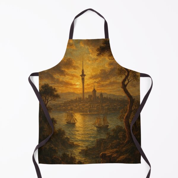 Item preview, Auckland Skyline – Sailboats and Sky Tower at Dusk designed and sold by Places On Earth.