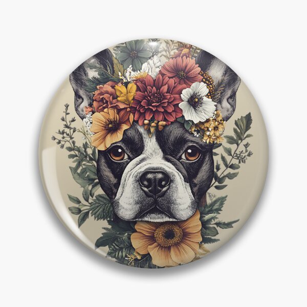 Item preview, Floral French Bulldog Dog designed and sold by bapupa.