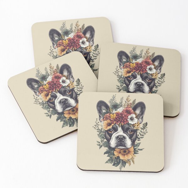 Item preview, Floral French Bulldog Dog designed and sold by bapupa.