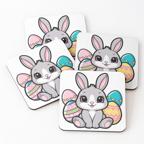 Item preview, Kawaii Easter Bunny designed and sold by PinkiPop Studio.