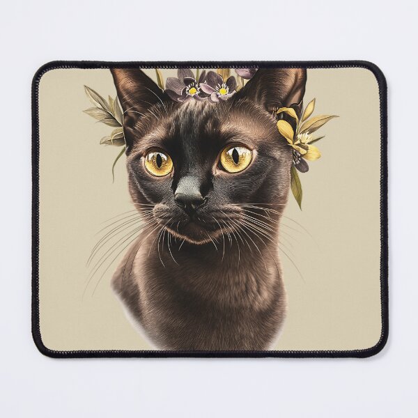 Item preview, Floral Burmese Cat designed and sold by bapupa.