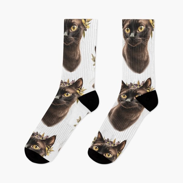Item preview, Floral Burmese Cat designed and sold by bapupa.