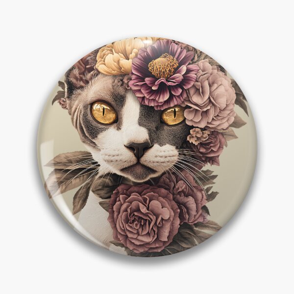 Artikelvorschau, Devon Rex Katze mit Blumenmuster entworfen und verkauft von bapupa.